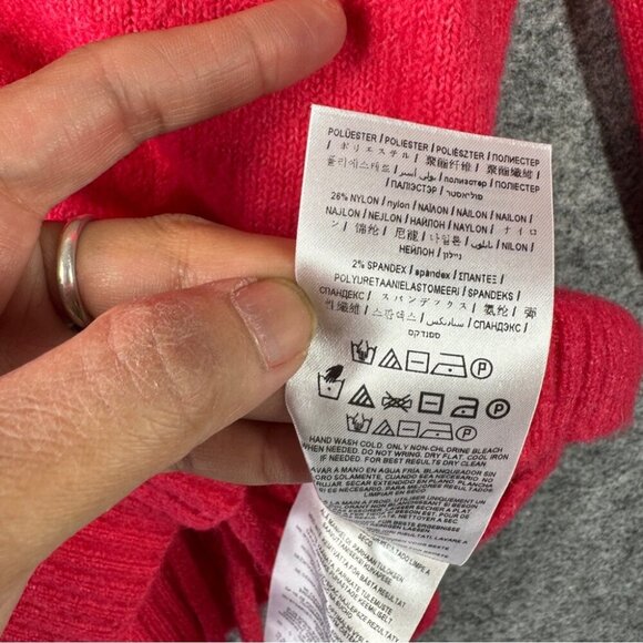 Guess Y2K Pink  Lace Up Sweater Barbie Core Pullover Cardigan Size Small - Picture 10 of 14